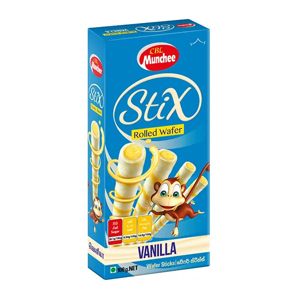 Munchee Stix Rolled Wafer Vanilla - 100g