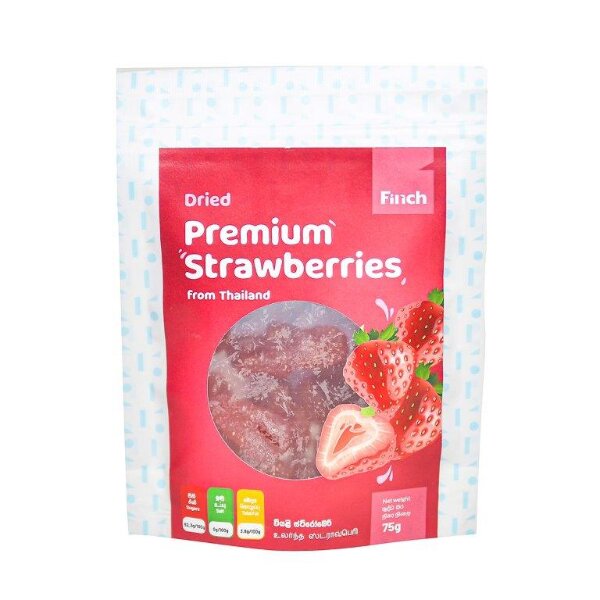 Finch Whole Dried Strawberries - 75g