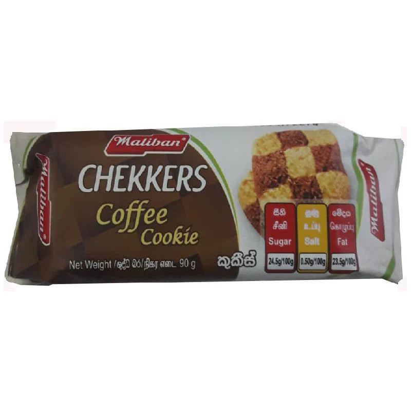 Maliban Chekkers Coffee Cookies - 90 g