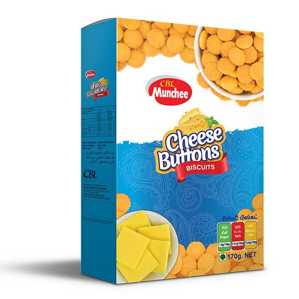 Munchee Cheese Buttons Biscuits - 170 g