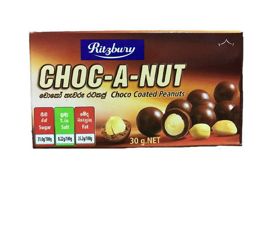 Ritzbury Choc-A-Nut Choco Coated Peanuts - 30 g