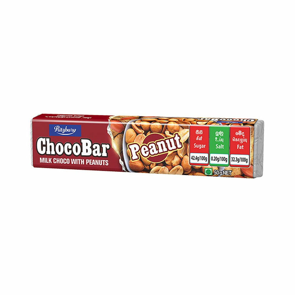 Ritzbury Choco Bar Peanuts - 50 g